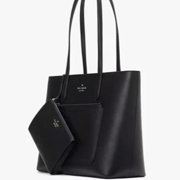 Kate Spade Staci Tote Bag & Wristlet & Pouch 3 Pc Set - BLACK - $499 NEW… - Picture 4 of 8